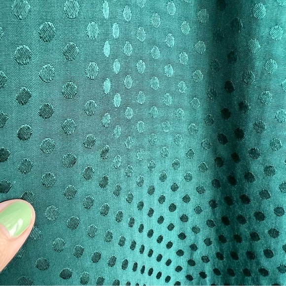 2/25 Anthropologie DOLAN wide leg pants trouser green dots - Picture 5 of 6